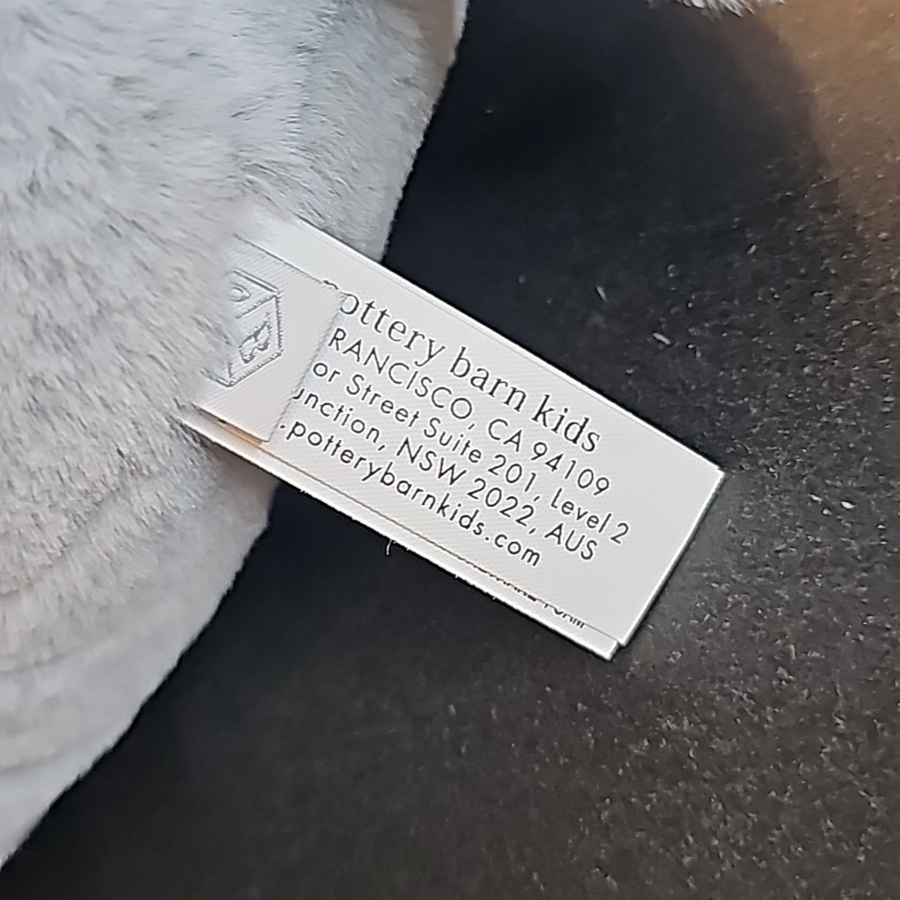 Pottery Barn Kids Gray Elephant Critter Plush Collection - Large 18" - Picture 4 of 6